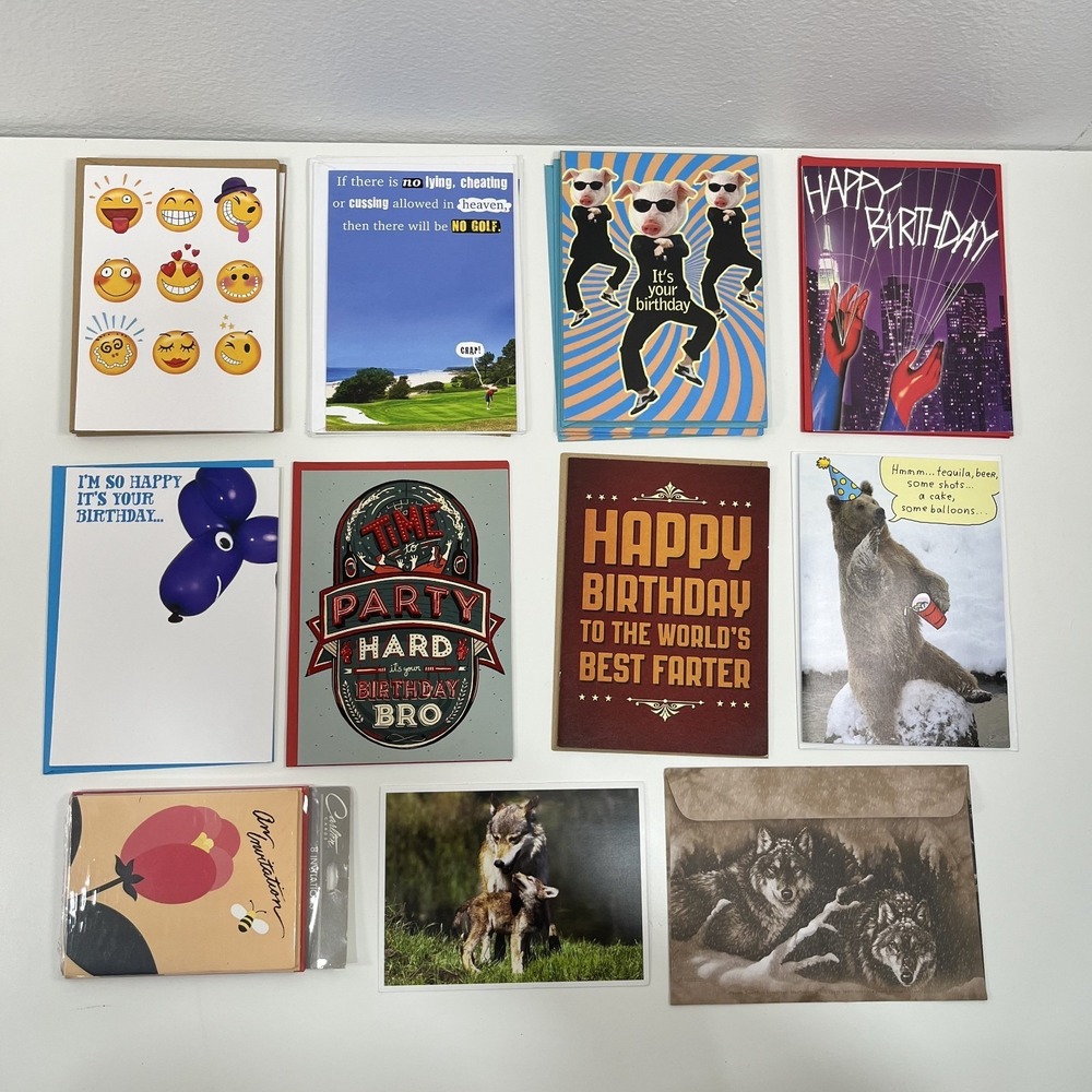 Lot of Misc New Holiday / Birthday / Christmas Cards Invitations With Envelopes